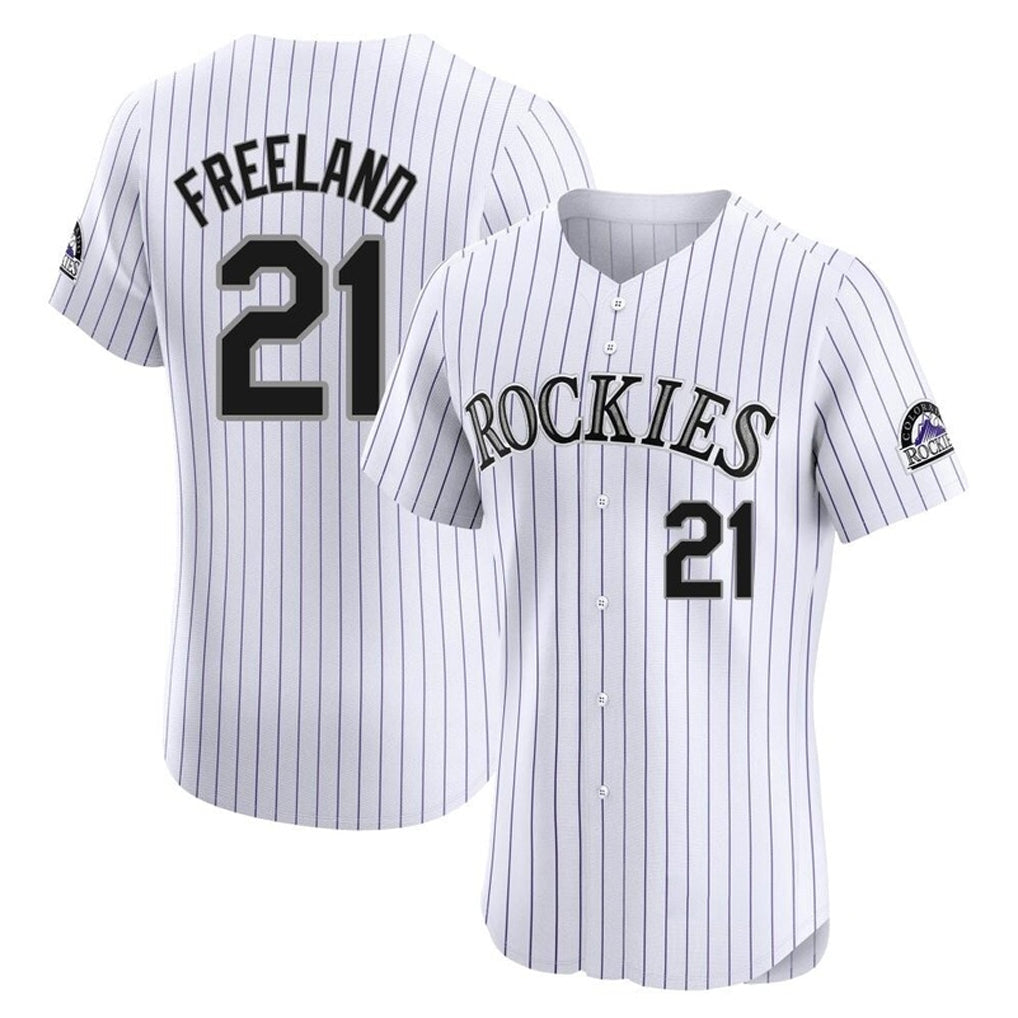 Trusc C.Rockies #21 Kyle Freeland Player White Limited Elite Home Stitched Jerseys
