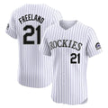 Trusc C.Rockies #21 Kyle Freeland Player White Limited Elite Home Stitched Jerseys