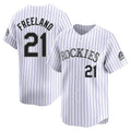 Trusc C.Rockies #21 Kyle Freeland Player White Limited Home Stitched Jerseys