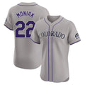 Trusc C.Rockies #22 Mickey Moniak Player Gray Limited Elite Home Stitched Jerseys