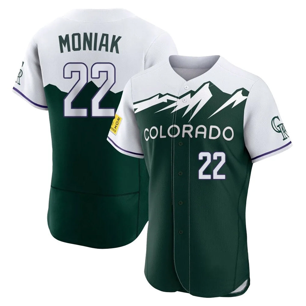 Trusc C.Rockies #22 Mickey Moniak Player Green City Connect Limited Elite Home Stitched Jerseys