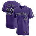 Trusc C.Rockies #22 Mickey Moniak Player Purple Limited Elite Home Stitched Jerseys