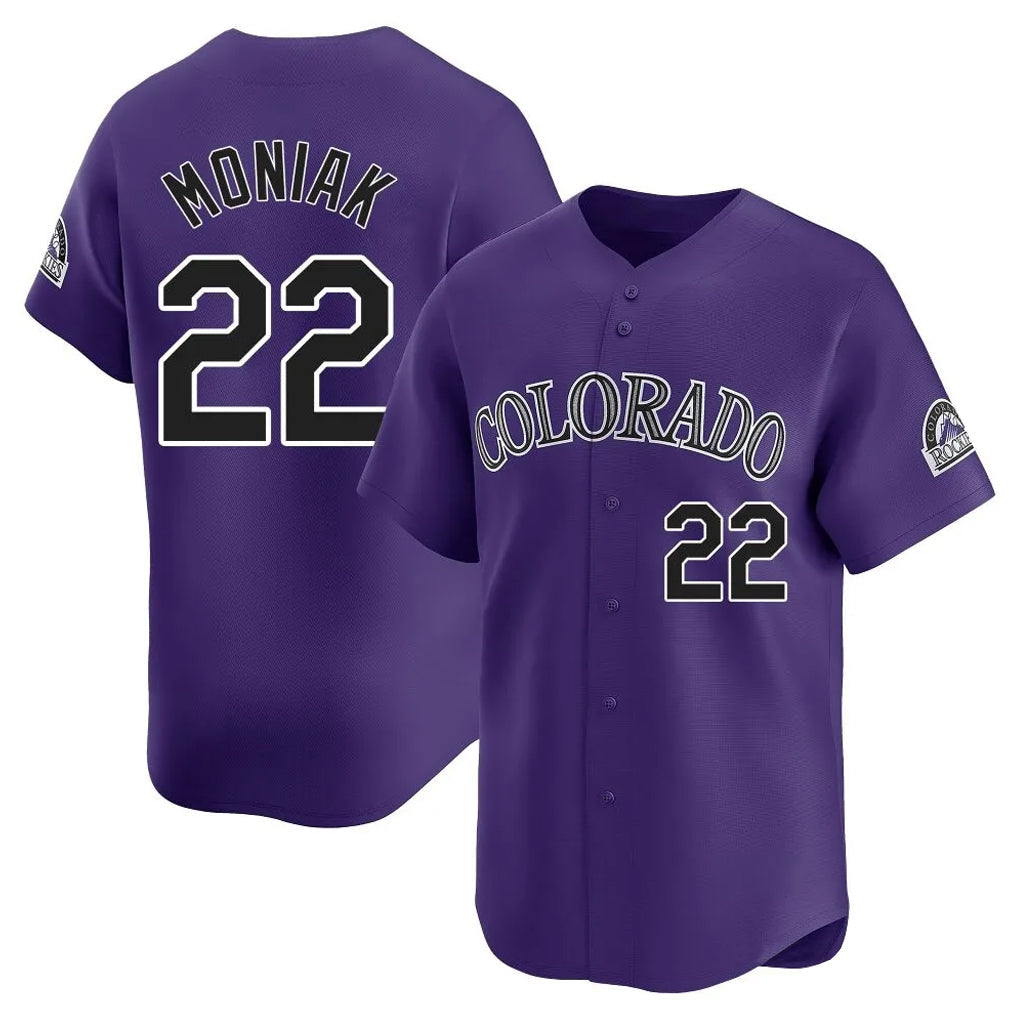 Trusc C.Rockies #22 Mickey Moniak Player Purple Limited Home Stitched Jerseys