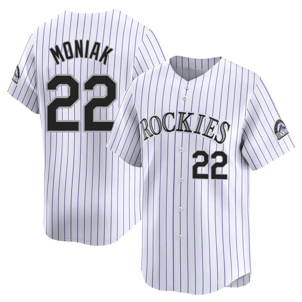 Trusc C.Rockies #22 Mickey Moniak Player White Limited Home Stitched Jerseys