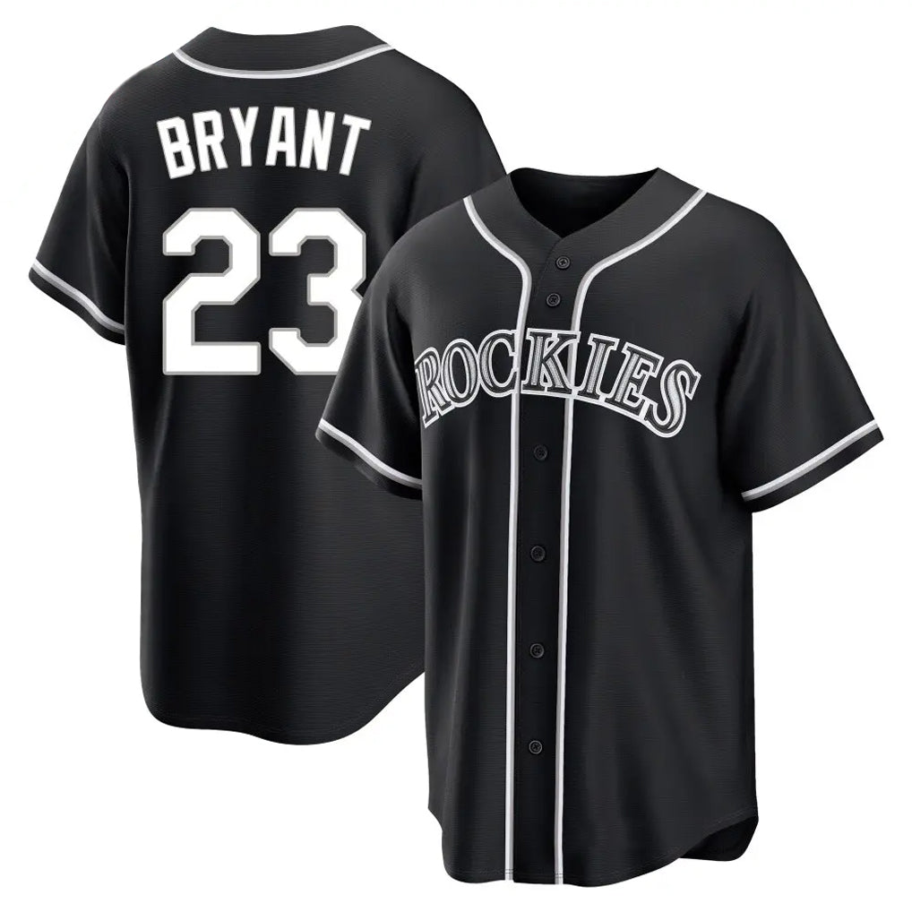 Trusc C.Rockies #23 Kris Bryant Player Black Fashion Out Home Game Stitched Jerseys