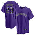 Trusc C.Rockies #23 Kris Bryant Player Purple Game Home Stitched Jerseys