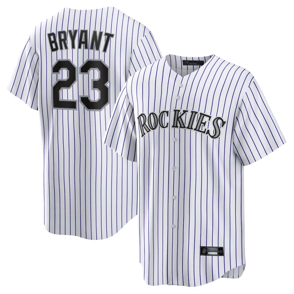 Trusc C.Rockies #23 Kris Bryant Player White Game Home Stitched Jerseys