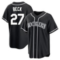 Trusc C.Rockies #27 Jordan Beck Player Black Fashion Out Home Game Stitched Jerseys