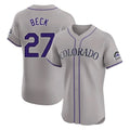 Trusc C.Rockies #27 Jordan Beck Player Gray Limited Elite Home Stitched Jerseys
