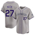 Trusc C.Rockies #27 Jordan Beck Player Gray Limited Home Stitched Jerseys