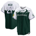 Trusc C.Rockies #27 Jordan Beck Player Green City Connect Home Game Stitched Jerseys