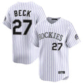 Trusc C.Rockies #27 Jordan Beck Player White Limited Home Stitched Jersey