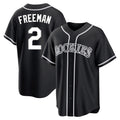 Trusc C.Rockies #2 Tyler Freeman Player Black Fashion Out Home Game Stitched Jerseys