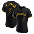 Trusc C.Rockies #2 Tyler Freeman Player Black Snake Skin City Limited Elite Home Stitched Jerseys