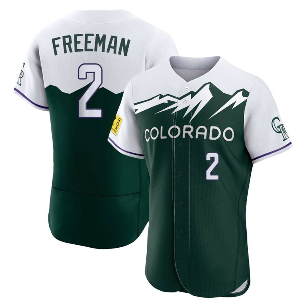 Trusc C.Rockies #2 Tyler Freeman Player Green City Connect Limited Elite Home Stitched Jerseys