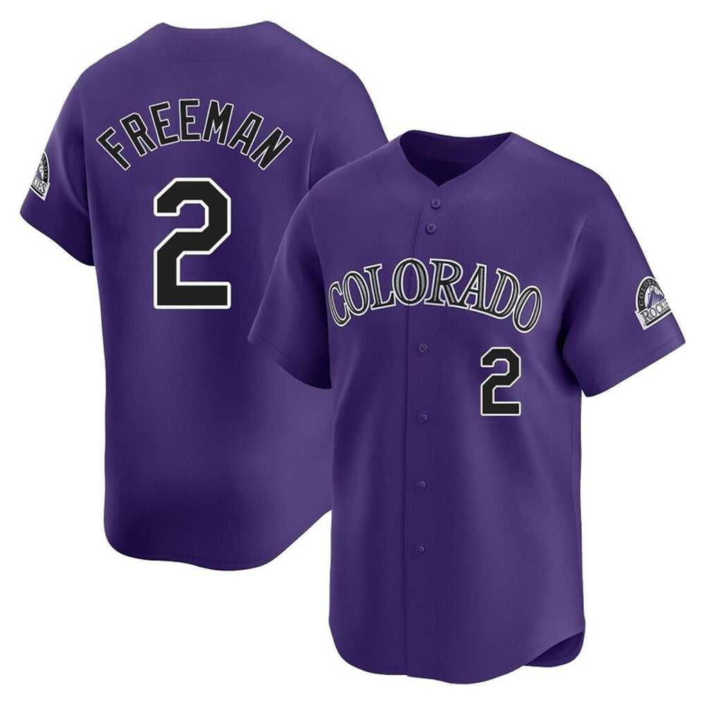 Trusc C.Rockies #2 Tyler Freeman Player Purple Limited Home Stitched Jerseys
