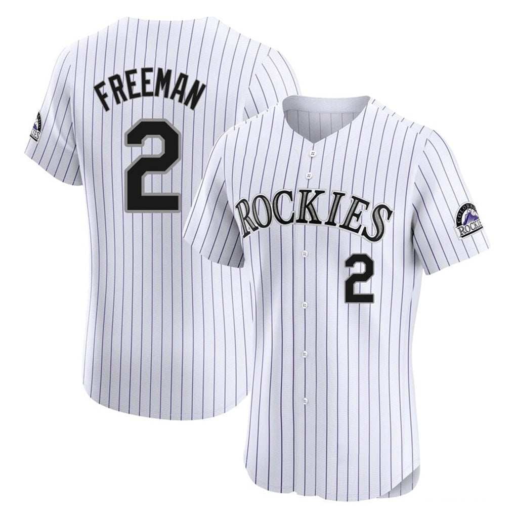 Trusc C.Rockies #2 Tyler Freeman Player White Limited Elite Home Stitched Jerseys