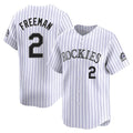 Trusc C.Rockies #2 Tyler Freeman Player White Limited Home Stitched Jerseys