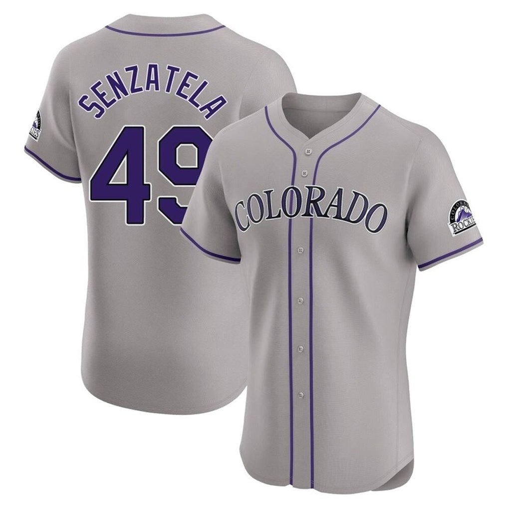 Trusc C.Rockies #49 Antonio Senzatela Player Gray Limited Elite Home Stitched Jerseys