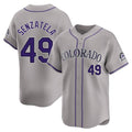 Trusc C.Rockies #49 Antonio Senzatela Player Gray Limited Home Stitched Jerseys