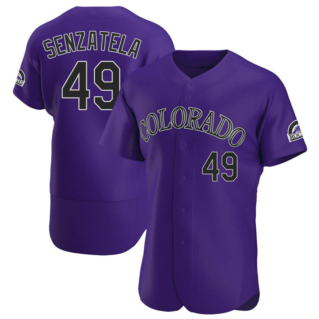 Trusc C.Rockies #49 Antonio Senzatela Player Purple Limited Elite Home Stitched Jerseys
