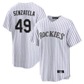 Trusc C.Rockies #49 Antonio Senzatela Player White Game Home Stitched Jerseys