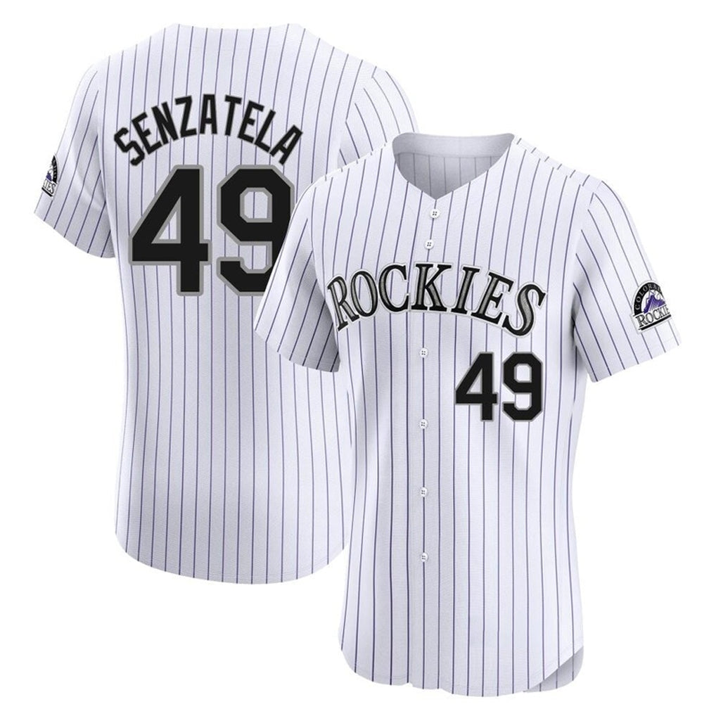 Trusc C.Rockies #49 Antonio Senzatela Player White Limited Elite Home Stitched Jerseys