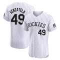 Trusc C.Rockies #49 Antonio Senzatela Player White Limited Elite Home Stitched Jerseys