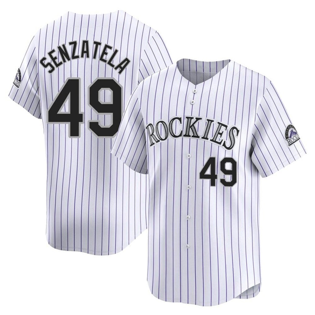 Trusc C.Rockies #49 Antonio Senzatela Player White Limited Home Stitched Jerseys