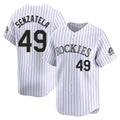 Trusc C.Rockies #49 Antonio Senzatela Player White Limited Home Stitched Jerseys
