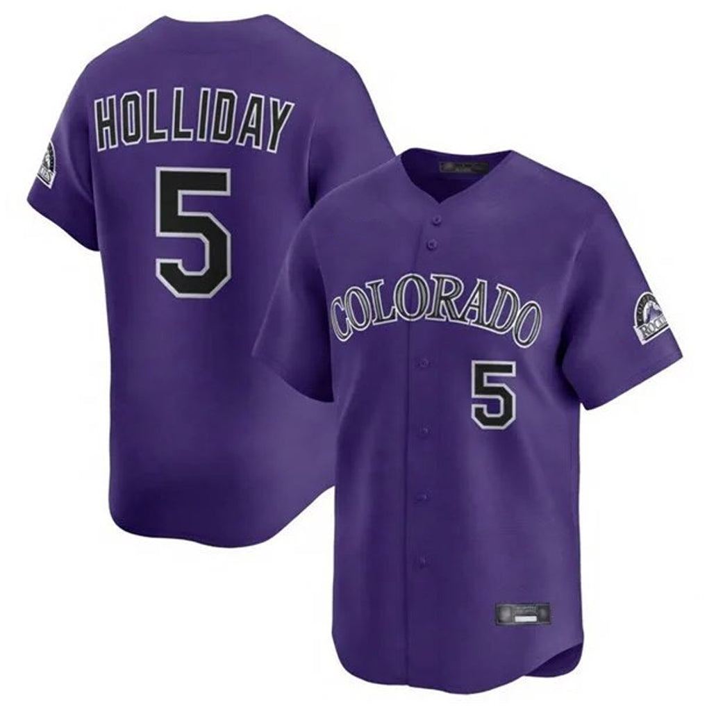 Trusc C.Rockies #5 Matt Holliday Player Purple Limited Home Stitched Jerseys