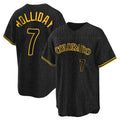 Trusc C.Rockies #7 Matt Holliday Player Black Snake Skin City Home Game Stitched Jerseys