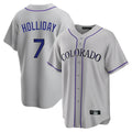 Trusc C.Rockies #7 Matt Holliday Player Gray Game Home Stitched Jerseys