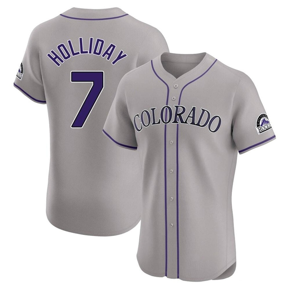 Trusc C.Rockies #7 Matt Holliday Player Gray Limited Elite Home Stitched Jerseys