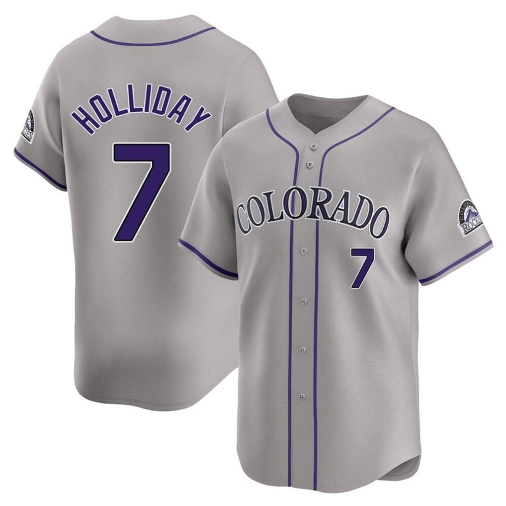 Trusc C.Rockies #7 Matt Holliday Player Gray Limited Home Stitched Jerseys