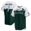 Trusc C.Rockies #7 Matt Holliday Player Green City Connect Home Game Stitched Jerseys