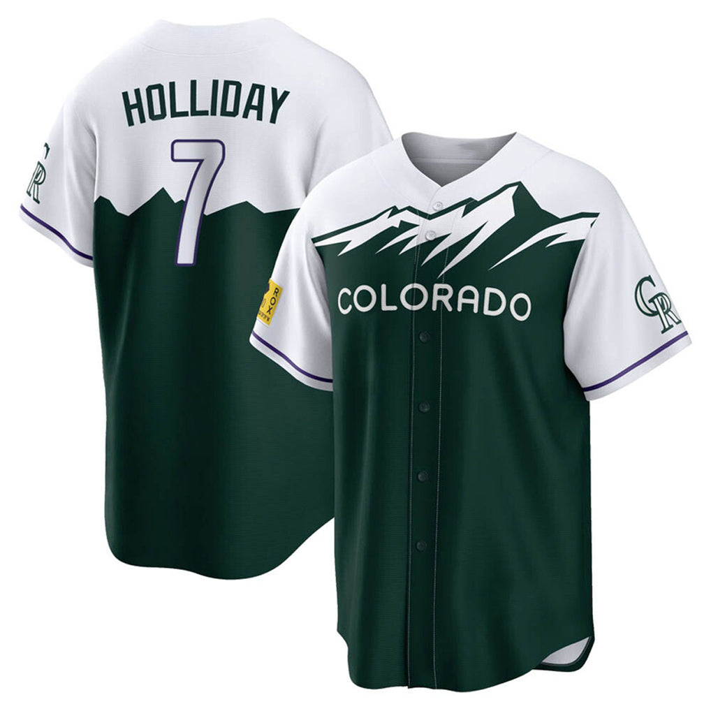 Trusc C.Rockies #7 Matt Holliday Player Green City Connect Home Game Stitched Jerseys