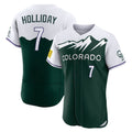 Trusc C.Rockies #7 Matt Holliday Player Green City Connect Limited Elite Home Stitched Jerseys