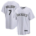 Trusc C.Rockies #7 Matt Holliday Player White Game Home Stitched Jerseys
