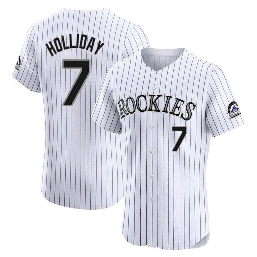 Trusc C.Rockies #7 Matt Holliday Player White Limited Elite Home Stitched Jerseys