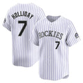 Trusc C.Rockies #7 Matt Holliday Player White Limited Home Stitched Jerseys