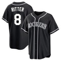 Trusc C.Rockies #8 Ryan Ritter Player Black Fashion Out Home Game Stitched Jerseys