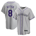 Trusc C.Rockies #8 Ryan Ritter Player Gray Game Home Stitched Jerseys