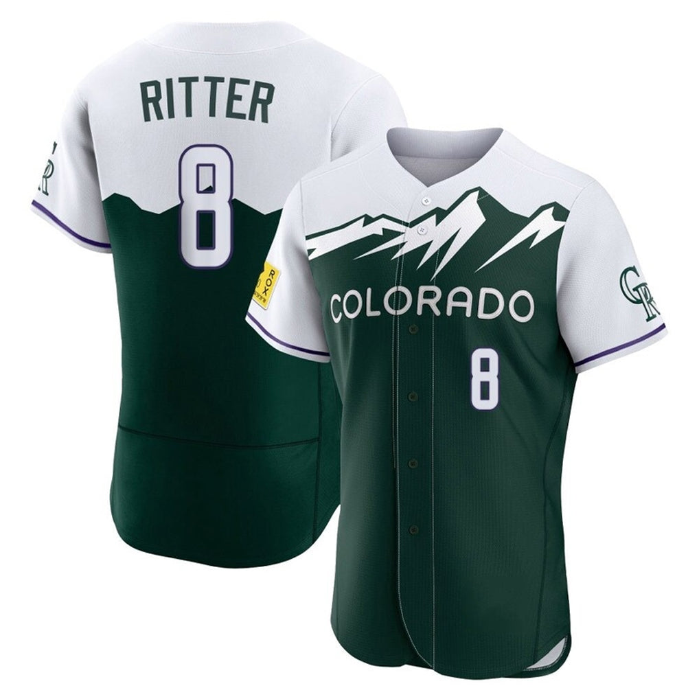 Trusc C.Rockies #8 Ryan Ritter Player Green City Connect Limited Elite Home Stitched Jerseys