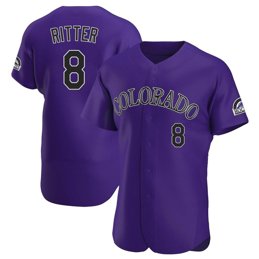 Trusc C.Rockies #8 Ryan Ritter Player Purple Limited Elite Home Stitched Jerseys
