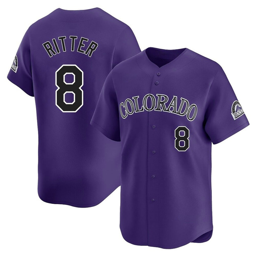 Trusc C.Rockies #8 Ryan Ritter Player Purple Limited Home Stitched Jerseys