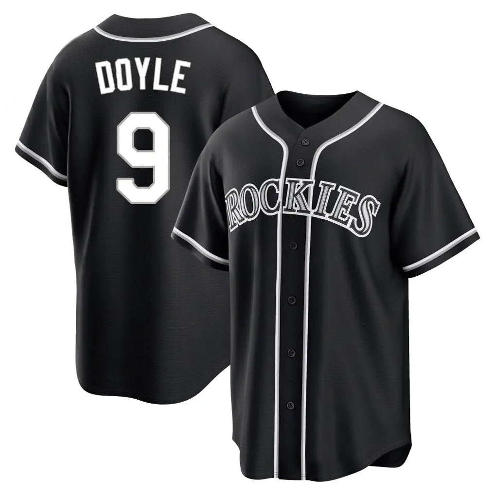 Trusc C.Rockies #9 Brenton Doyle Player Black Fashion Out Home Game Stitched Jerseys