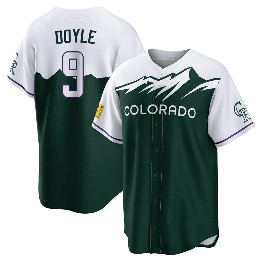 Trusc C.Rockies #9 Brenton Doyle Player Green City Connect Home Game Stitched Jerseys