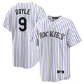 Trusc C.Rockies #9 Brenton Doyle Player White Game Home Stitched Jerseys