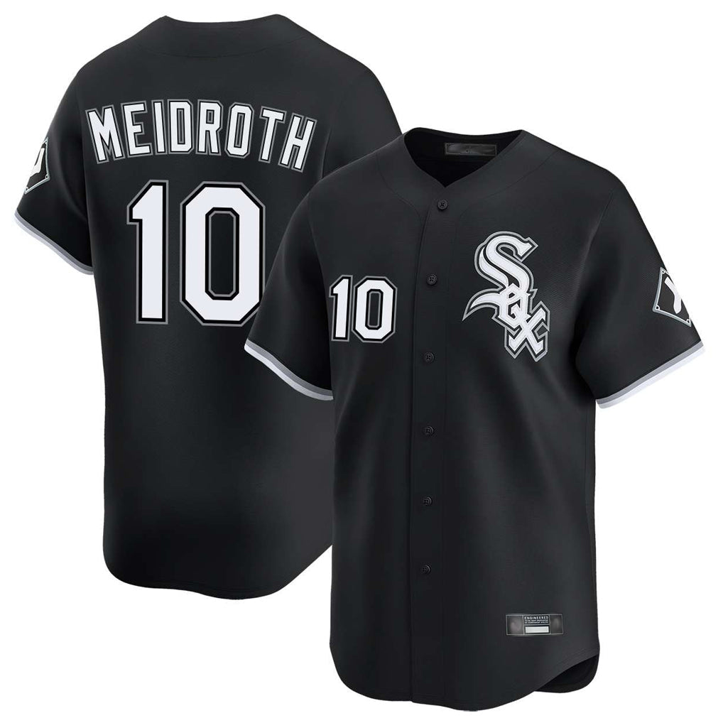 Trusc C.White Sox #10 Chase Meidroth Player Black Limited Home Stitched Jerseys